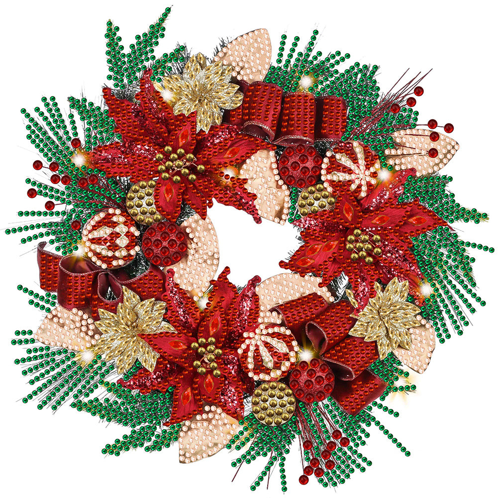 Diamond Painting - Partial Special Shaped - Christmas wreath (30*30CM)