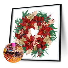 Load image into Gallery viewer, Diamond Painting - Partial Special Shaped - Christmas wreath (30*30CM)
