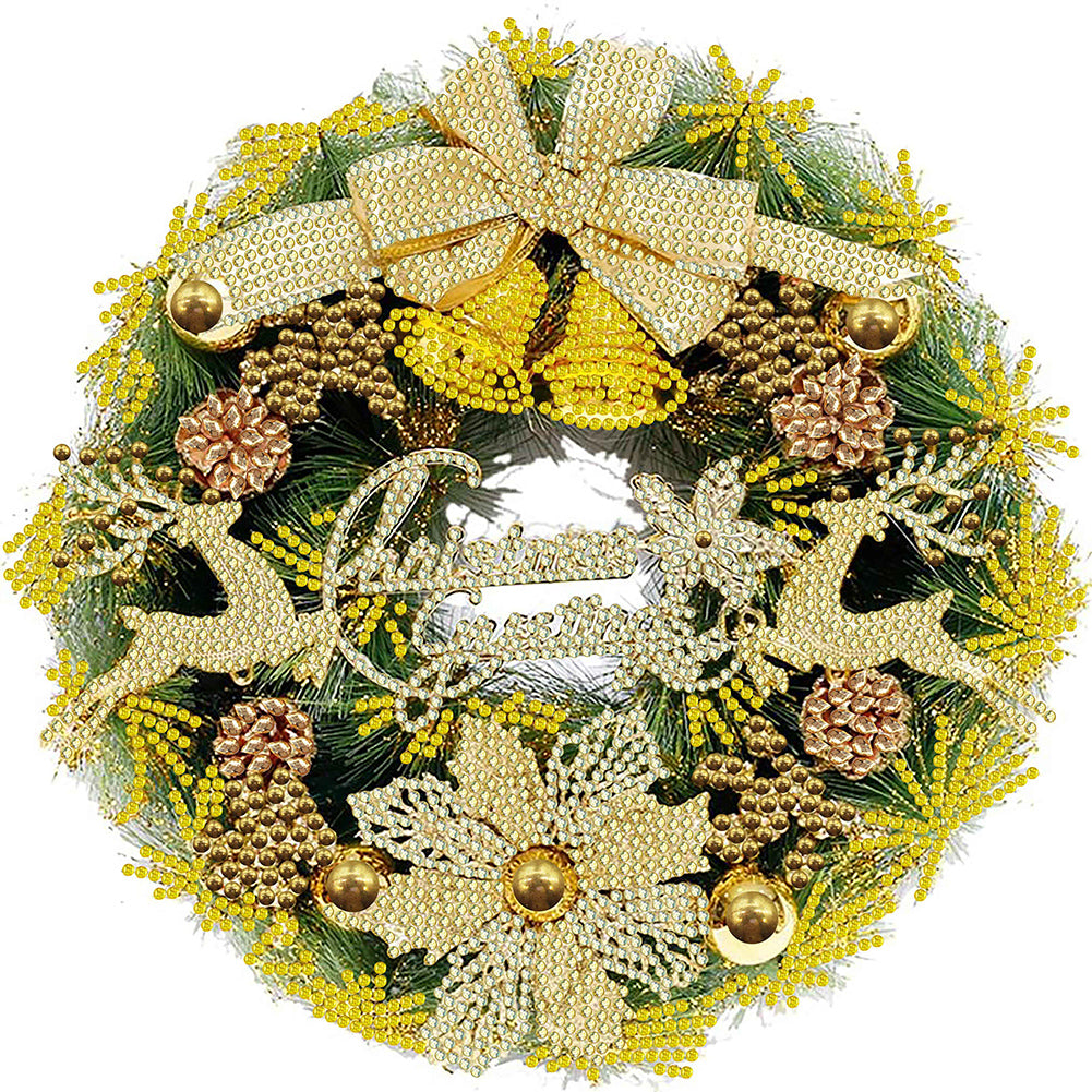 Diamond Painting - Partial Special Shaped - Christmas wreath (30*30CM)