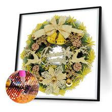 Load image into Gallery viewer, Diamond Painting - Partial Special Shaped - Christmas wreath (30*30CM)
