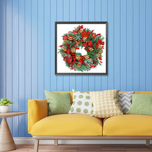 Load image into Gallery viewer, Diamond Painting - Partial Special Shaped - Christmas wreath (30*30CM)
