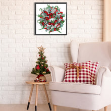 Load image into Gallery viewer, Diamond Painting - Partial Special Shaped - Christmas wreath (30*30CM)
