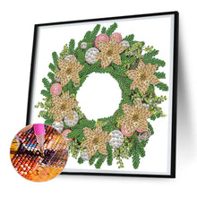 Load image into Gallery viewer, Diamond Painting - Partial Special Shaped - Christmas wreath (30*30CM)
