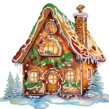 Load image into Gallery viewer, Diamond Painting - Partial Special Shaped - Christmas cabin (30*30CM)

