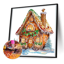 Load image into Gallery viewer, Diamond Painting - Partial Special Shaped - Christmas cabin (30*30CM)
