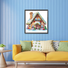 Load image into Gallery viewer, Diamond Painting - Partial Special Shaped - Christmas cabin (30*30CM)
