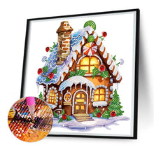 Load image into Gallery viewer, Diamond Painting - Partial Special Shaped - Christmas cabin (30*30CM)
