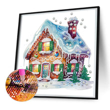 Load image into Gallery viewer, Diamond Painting - Partial Special Shaped - Christmas cabin (30*30CM)
