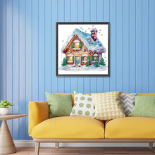 Load image into Gallery viewer, Diamond Painting - Partial Special Shaped - Christmas cabin (30*30CM)
