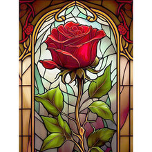 Load image into Gallery viewer, Diamond Painting - Full Round - stained glass rose (30*40CM)
