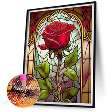 Load image into Gallery viewer, Diamond Painting - Full Round - stained glass rose (30*40CM)

