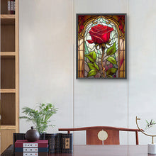 Load image into Gallery viewer, Diamond Painting - Full Round - stained glass rose (30*40CM)
