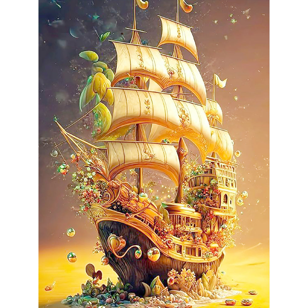 Diamond Painting - Full Round - plant boat (30*40CM)