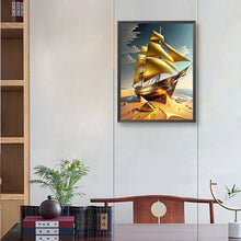 Load image into Gallery viewer, Diamond Painting - Full Round - golden ship (30*40CM)
