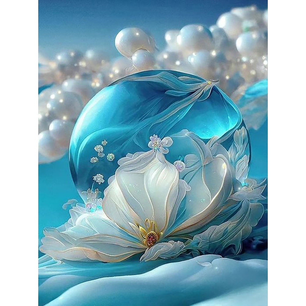 Diamond Painting - Full Round - flowers and pearls (30*40CM)