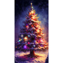 Load image into Gallery viewer, Diamond Painting - Full Round - Christmas tree in the snow (40*70CM)
