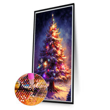 Load image into Gallery viewer, Diamond Painting - Full Round - Christmas tree in the snow (40*70CM)
