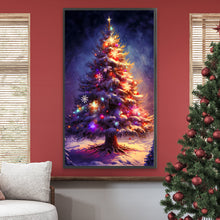 Load image into Gallery viewer, Diamond Painting - Full Round - Christmas tree in the snow (40*70CM)

