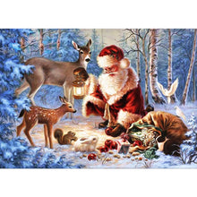 Load image into Gallery viewer, Diamond Painting - Full Round - snow santa claus (70*50CM)
