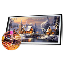 Load image into Gallery viewer, Diamond Painting - Full Round - snow village (75*40CM)
