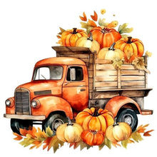 Load image into Gallery viewer, Diamond Painting - Full Round - Thanksgiving Fall Pumpkin Cart (30*30CM)
