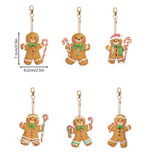 Load image into Gallery viewer, 6/7PCS Double Sided Diamond Painting Art Keychain Pendant Special Shape Dinosaur
