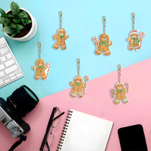 Load image into Gallery viewer, 6/7PCS Double Sided Diamond Painting Art Keychain Pendant Special Shape Dinosaur
