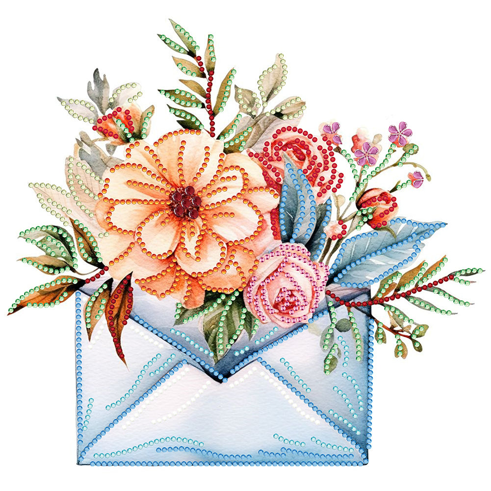 Diamond Painting - Partial Special Shaped - envelope (30*30CM)