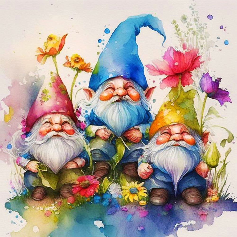 Diamond Painting - Full Round - three goblins (40*40CM)