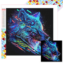 Load image into Gallery viewer, Diamond Painting - Full Square - Colorful animals-wolf (30*30CM)
