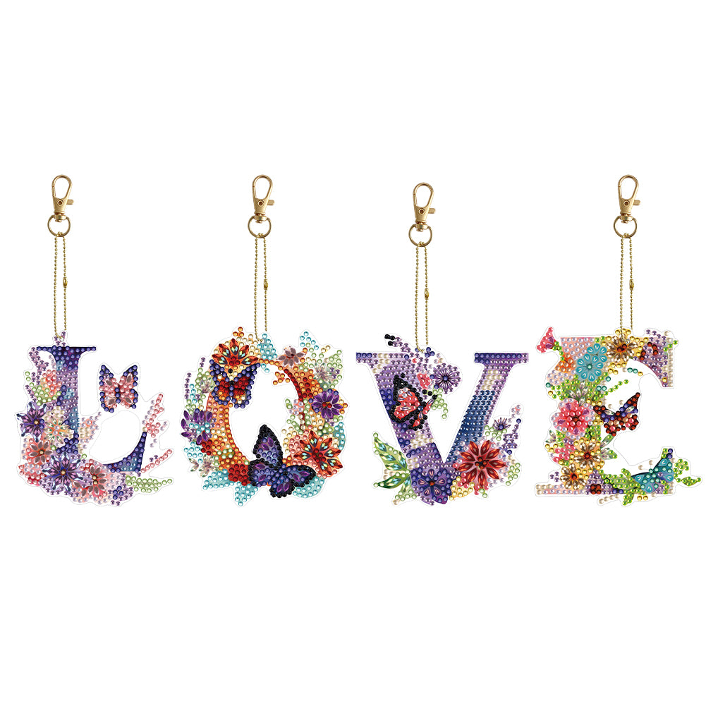 Double Sided Full Drill Keyring for Beginners Birthday Crafting Home Party Decor