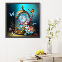 Load image into Gallery viewer, Diamond Painting - Full Round - butterfly clock (30*30CM)

