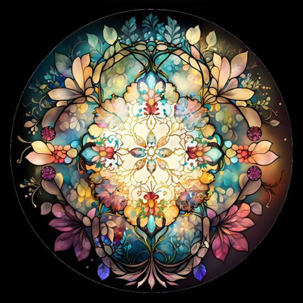 Diamond Painting - Full Round - Glass kaleidoscope (30*30CM)