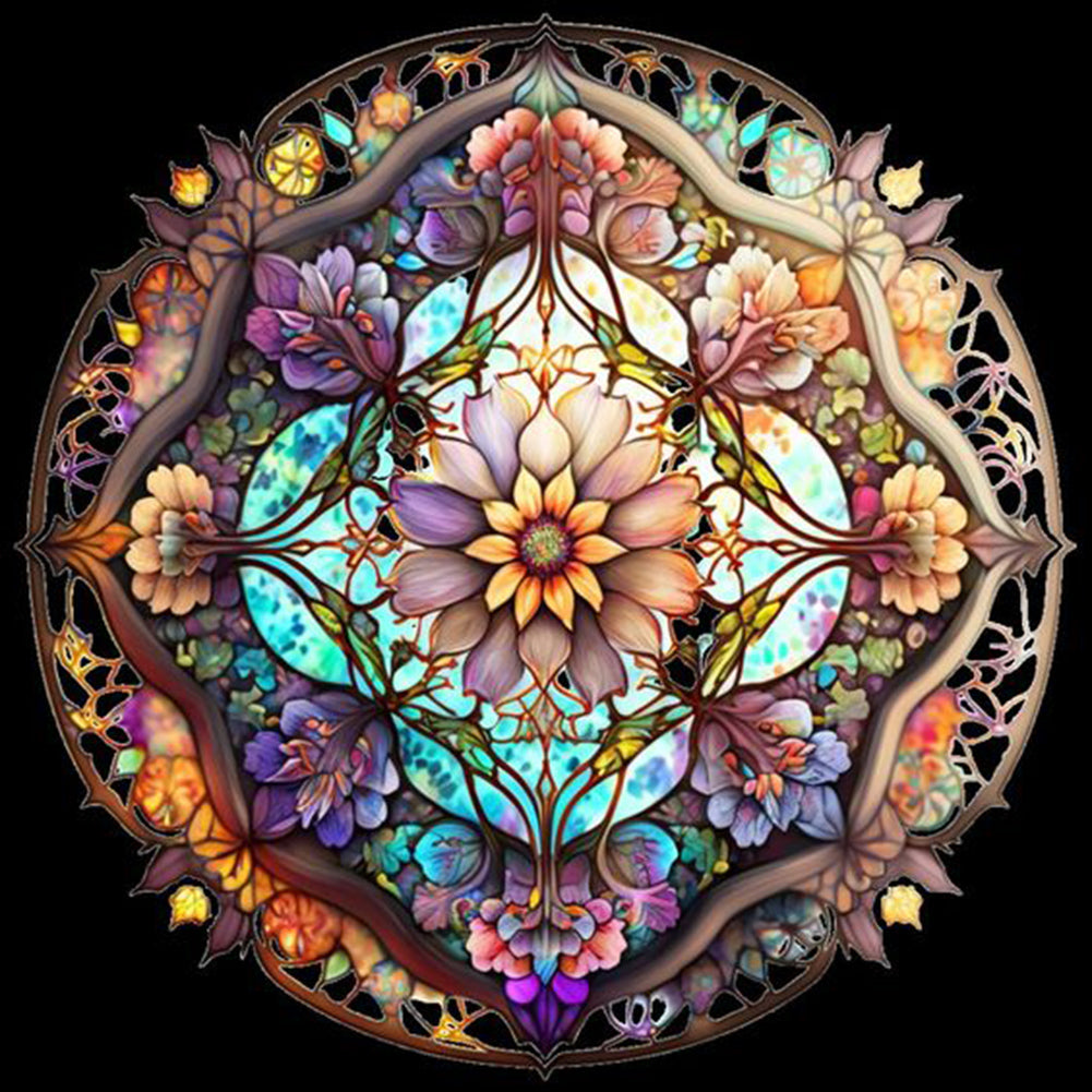 Diamond Painting - Full Round - Glass kaleidoscope (30*30CM)