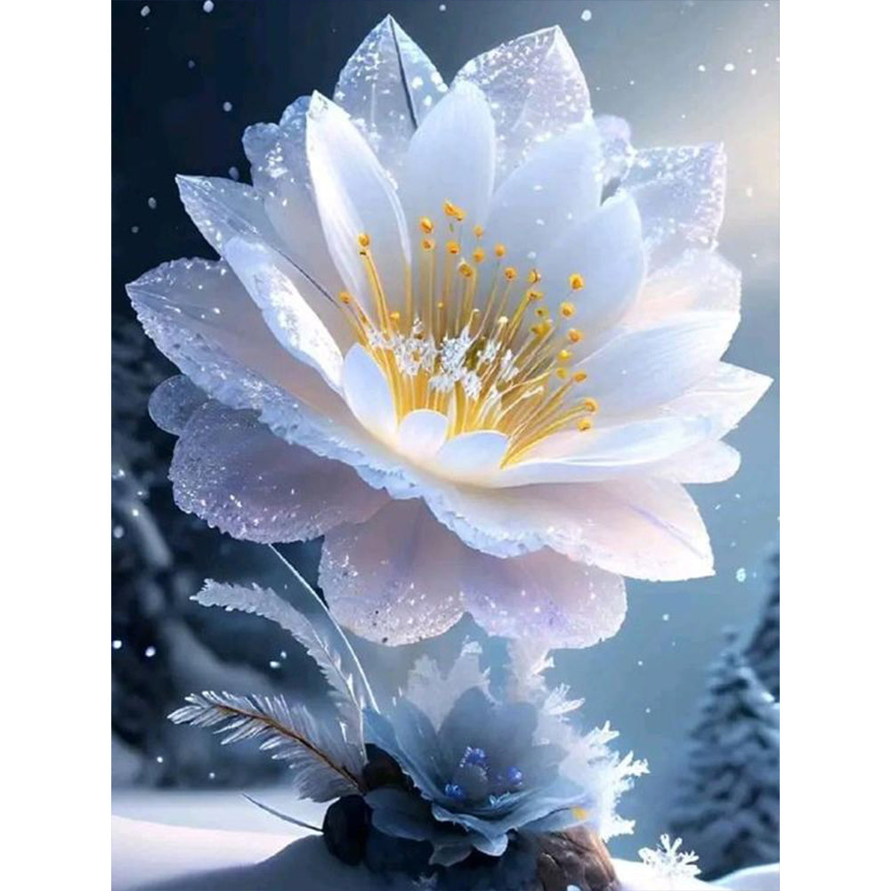 Diamond Painting - Full Round - ice lotus (30*40CM)