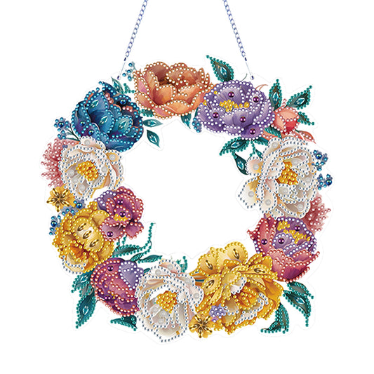 Special Shaped Crystal Painting Wreath Kit Acrylic Diamond Art Painting Garland