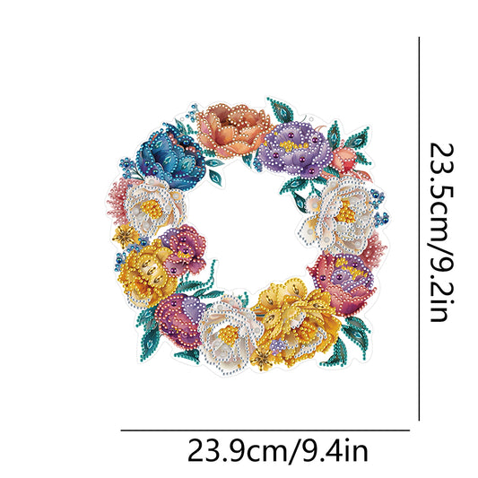 Special Shaped Crystal Painting Wreath Kit Acrylic Diamond Art Painting Garland