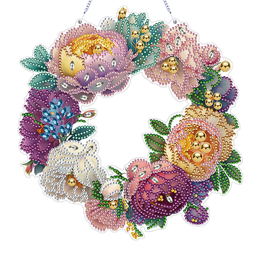 Special Shaped Crystal Painting Wreath Kit Acrylic Diamond Art Painting Garland