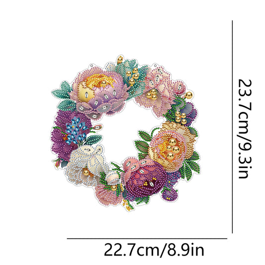 Special Shaped Crystal Painting Wreath Kit Acrylic Diamond Art Painting Garland