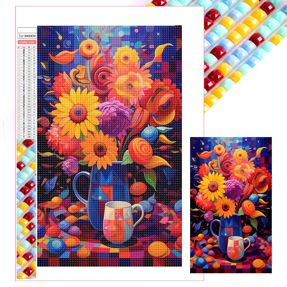 Diamond Painting - Full Square - Colorful flowers (30*50CM)