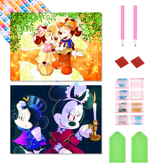 2pcs Diamond Painting Set - Mickey and Minnie (40*30CM)