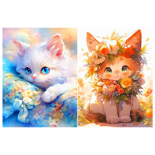 2pcs Diamond Painting Set - cute cat (30*40CM)