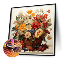 Load image into Gallery viewer, Diamond Painting - Full Round - Basket full of flowers and fruits (40*40CM)

