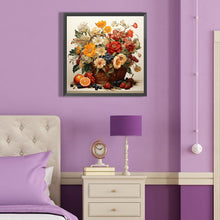 Load image into Gallery viewer, Diamond Painting - Full Round - Basket full of flowers and fruits (40*40CM)
