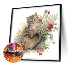 Load image into Gallery viewer, Diamond Painting - Partial Special Shaped - kitten (30*30CM)
