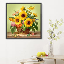 Load image into Gallery viewer, Diamond Painting - Full Round - sunflower bouquet (30*30CM)
