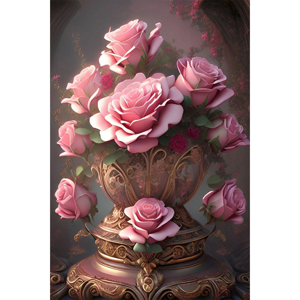 Diamond Painting - Full Round - Pink Rose (40*60CM)