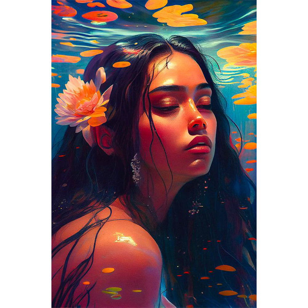 Diamond Painting - Full Round - underwater girl (40*60CM)
