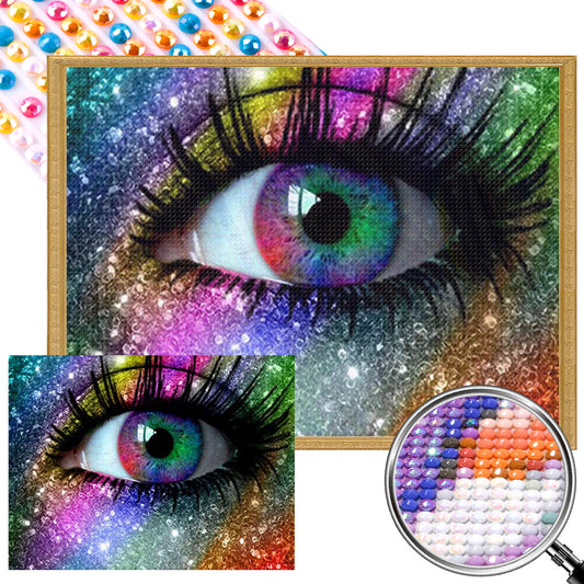 AB Diamond Painting - Full Round - Charming eyes (40*30CM)