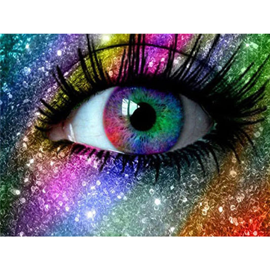 AB Diamond Painting - Full Round - Charming eyes (40*30CM)